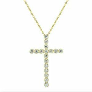 10k yellow gold cross pendant